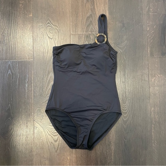 Tommy Bahama Pearl Novelty One Shoulder One Piece Swimsuit Size 6 New - Picture 2 of 8